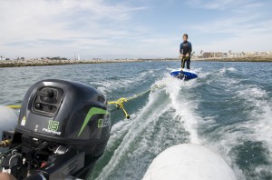 LEHR 15 hp outboard in use