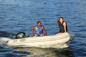 LEHR 15 hp outboard in use