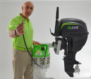 LEHR 15 hp outboard in use