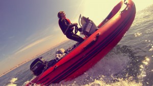 LEHR 25 hp outboard in use