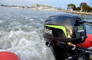 LEHR 25 hp outboard in use