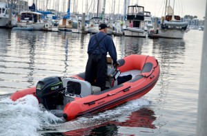 LEHR 25 hp outboard in use