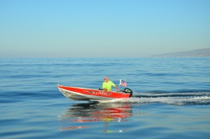 LEHR 9.9 hp outboard in use